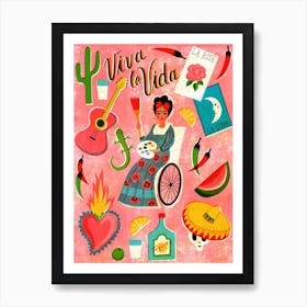 Screen Print Viva La Vida Mexico Art Print