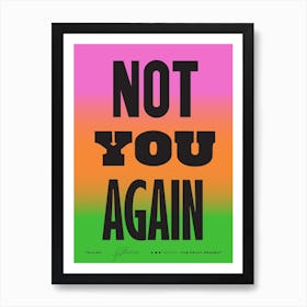 Not You Again - Rainbow Poster