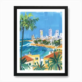 Travel Poster Happy Places Tel Aviv 3 Art Print