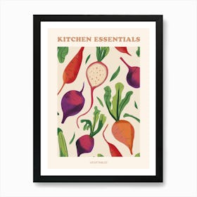 Vegetable Pattern Illustration Poster 3 Art Print