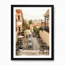 Greek Cafe in the Plaka of Athens Art Print