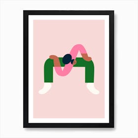 Twisting Sumo Squat Pose Art Print