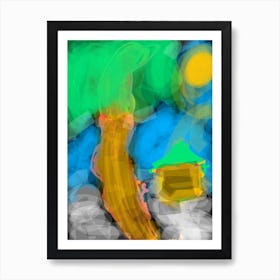 Island at night Art Print