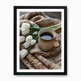 Coffee And Tulips 4 Art Print