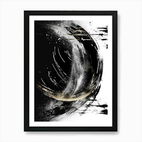 Abstract Black And White Painting 21 Art Print