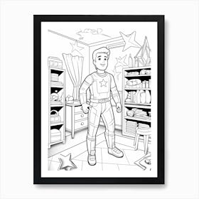 Andy S Room (Toy Story) Fantasy Inspired Line Art 1 Art Print