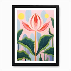Tulip 6 Hilma Af Klint Inspired Pastel Flower Painting Art Print