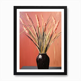 Bouquet Of Japanese Blood Grass Flowers, Autumn Fall Florals Painting 2 Art Print