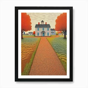 Fort Vancouver National Historic Site Fauvism Illustration 14 Art Print