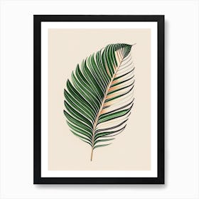 Palm Leaf Warm Tones Art Print
