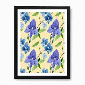 Blue Hydrangeas - Veronica blue flower Art Print