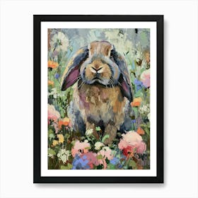 Satin Rabbit Painting 4 Art Print