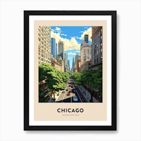 Magnificent Mile 6 Chicago Travel Poster Art Print