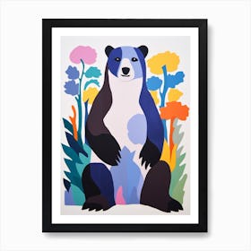 Colourful Kids Animal Art Sea Otter 2 Art Print