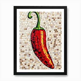 Hot Pepper Mosaic Art Print