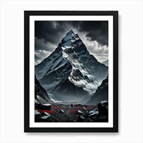 Mountain Of The Gods Beneath Everest's Shadow Art Print