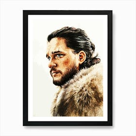 jon snow game of thrones movie 4 Art Print