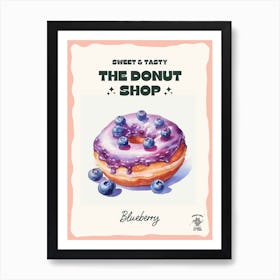 Blueberry Donut The Donut Shop 3 Art Print