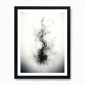 Amale0130 Music Sign In Smoke Illustration On White In The Styl 5d1a9f4e 9780 41a2 B6f1 2bb678d3ace0 Art Print