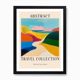 Abstract Travel Collection Poster Turks And Caicos Island 1 Art Print