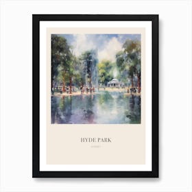 Hyde Park Sydney Australia 2 Vintage Cezanne Inspired Poster Art Print