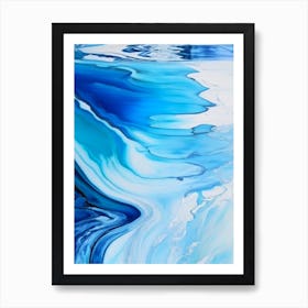 Water As A Source Of Inspiration & Reflection Waterscape Marble Acrylic Painting 1 Art Print