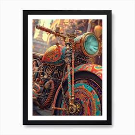 Vintage Colorful Scooter 7 Art Print