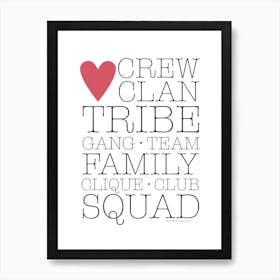 Crew Clan Tribe Poster