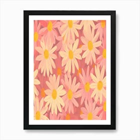 Daisy Pattern Art Print