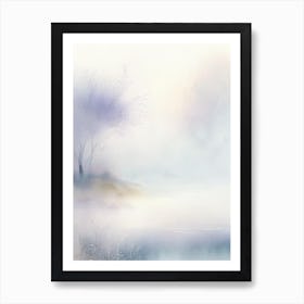 Mist Waterscape Gouache 1 Art Print