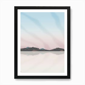 Sunset on the Salt Flats, Utah Art Print