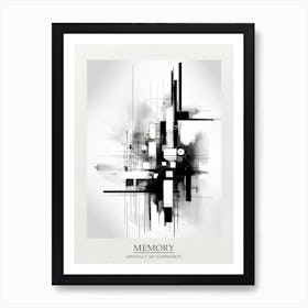 Memory Abstract Black And White 4 Poster Art Print