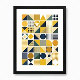 Mid Century Modern Shapes 01 Art Print