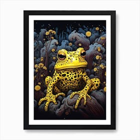 Golden Poison Frog Realistic 3 Art Print