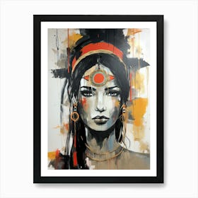 Sacred Earth, Native American Woman Art Print