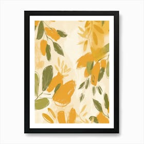 Orange Leaves 4 Art Print