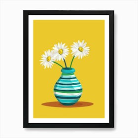 Daisies In A Vase 7 Art Print