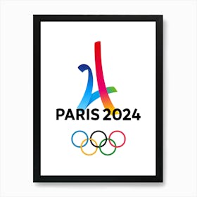 Paris 2024 Olympics logo is a sophisticated and distinctive work of art. Decorate the place as you wish.8 Art Print