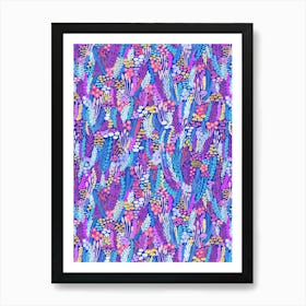 Wild Grass Meadow Botanical Pattern Vivid Art Print