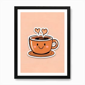 Cute Coffee Cup Art Print