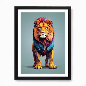 Colorful Lion Art Print