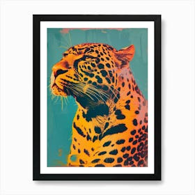 Polaroid Inspired Leopard 3 Art Print