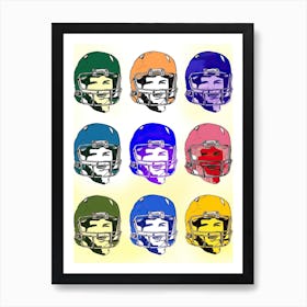 American Football Pop Art 2 Art Print