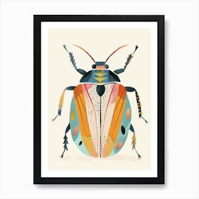 Colourful Insect Illustration June Bug 18 Art Print