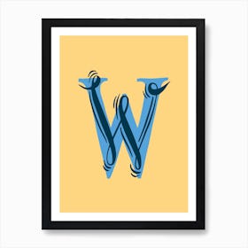 Letter W Typographic Art Print