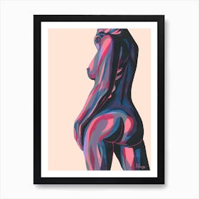 Over The Shoulder Nude Woman Art Print