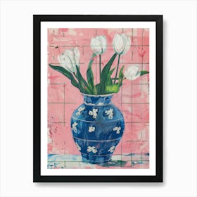 Blue Tulips 12 Art Print