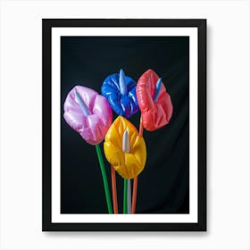 Bright Inflatable Flowers Flamingo Flower 1 Art Print