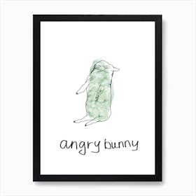 Angry Bunny Art Print