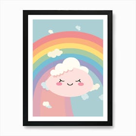 Rainbows Kawaii Illustration1 Art Print